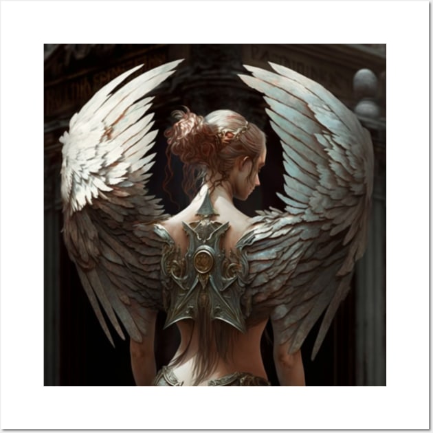 Epic angel with wide wings Wall Art by KK-Royal